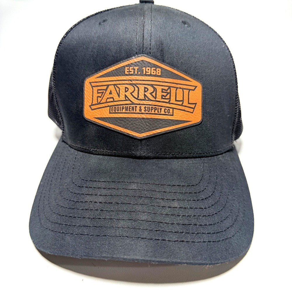 Richardson 112 Farrell‎ Equipment Supply Co Black Mesh Snapback Trucker Hat Cap